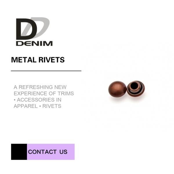 Small Hat Decorative Brass Rivets Individualized Clothing & Accessories Buttons