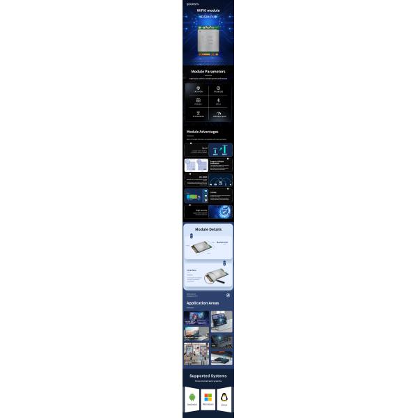 WIFI6 MODULE DUAL-BAND 2.4/5.8GHZ WITH RTL8852BE CHIPSET 6252M-PUB 1200MBPS WITH BT5.2