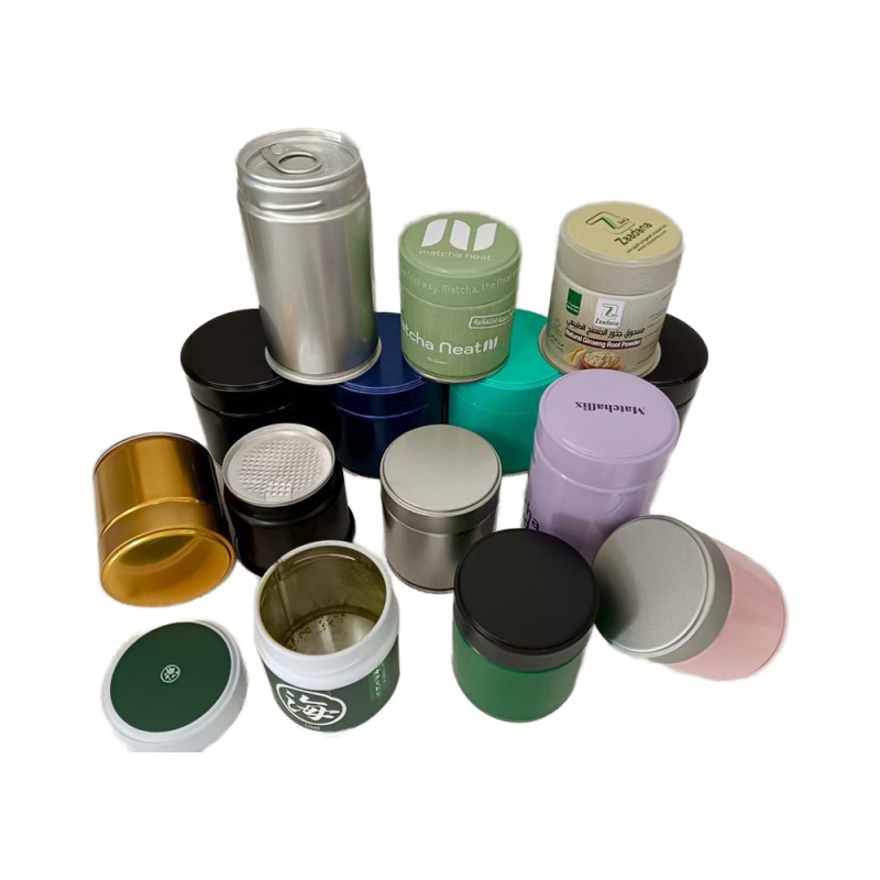 30g 50g 100g Matcha Tea Cans Tinplate Metal  For Beverage Matcha Tea Tin Can Boxes