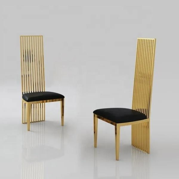 High Back Stainless Steel Dining Chairs With 350KG Loadage