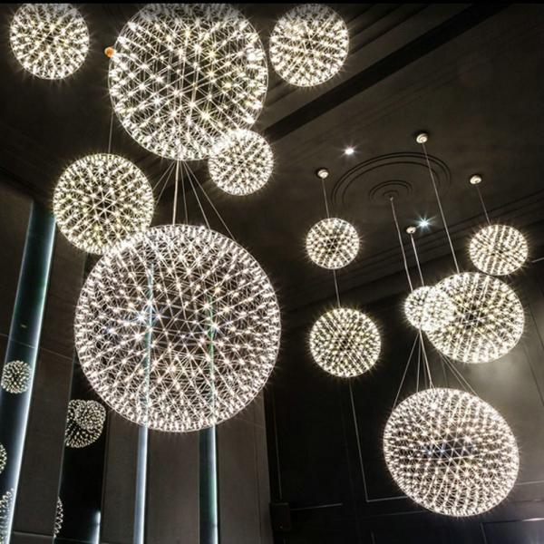 LED Creative restaurant chandelier led chandelier ball spark Nordic minimalist