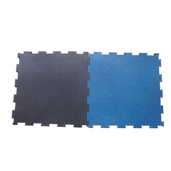 Anti Slip Gym Interlocking Rubber Flooring Blue 500x500mm