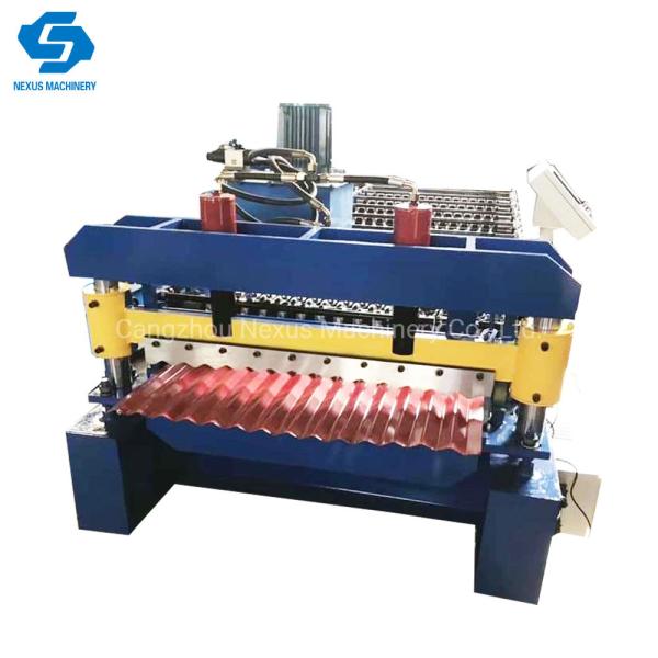                  5.5kw Corrugated Steel Roofing Panel Roll Forming Machine with Cr12 Cutting Mould             
