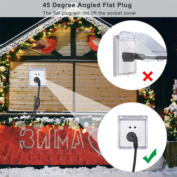 2フィート NEMA 5-15P - 2 NEMA 5-15R 電源スプリッターコード（スイッチ付き）