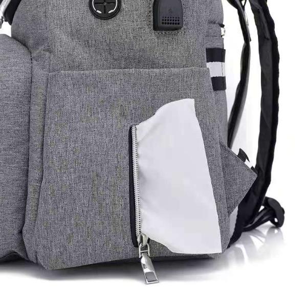 2 In1 Infant Baby Diaper Backpack Mami Mummy Bag With USB Charger