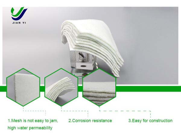 Short-Fiber Geotextile High Water Permeability and Strong Tearing Strength for Ground Stabilization