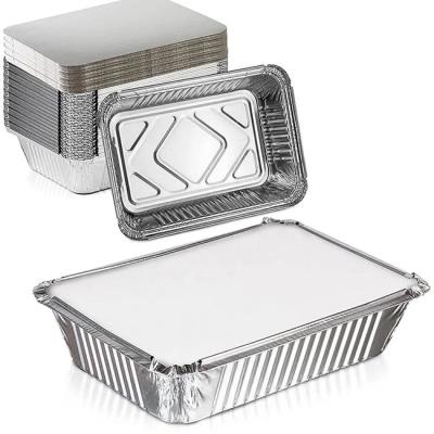 Grade de alimento Recipiente de alimentos descartável de alumínio Caixas de folha de alumínio Caixa de almoço