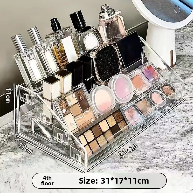 Factory Custom Eyeshadow Palette Organizer Acrylic Desktop Stand Display Rack for Cosmetic Nail Polish Storage Assembly