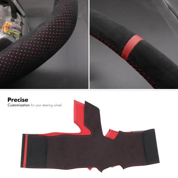 Car accessories Hand Stitched Soft Black Suede Steering Wheel Cover for Chevrolet Corvette (C8)  2020-2023