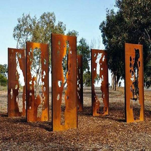 Artistic Durable Modern Perforated Corten Steel Sheets Laser Cut