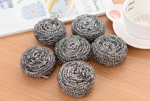 Spiral Design Stainless Steel Scourer , 430 Sliver Color Steel Wool Scrubber