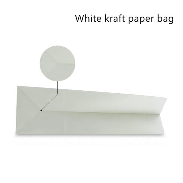 Recyclable 60gsm 70gsm White Kraft Paper Carry Bags For Food Packaging