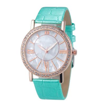 Leather Quartz Watch,Wholesale jewelry elegance quartz watch fancy ladies diamond watch with watch movementM