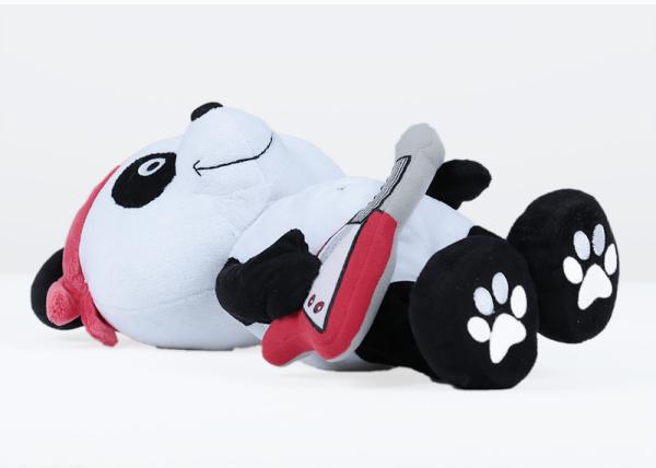 Black / White Panda Plush Toy , Soft Feeling Panda Bear Stuffed Animal