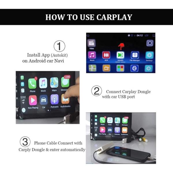 Wired Carplay Upgrade HDMI HD2CP Carplay Android Auto Phone Link Carplay USB Adapter