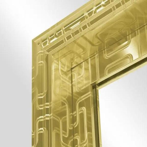 AISI 304 Gold 3D Laser Finish Stainless Steel Color Sheets For Wall Panel Decoration