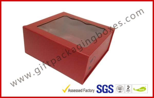 Magnetic Box with Clear PVC / PET Window , HeadPhone Electronics Packaging Boxes