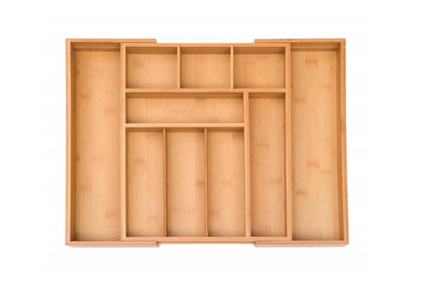 Complex Expandable Natrual Bamboo Storage Drawer Organizer Set