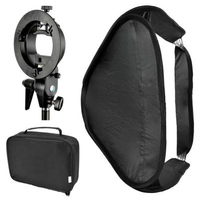 Bowens Mount Foldable Softbox with S-Type Flash Bracket for Photo Studio Flash Speedlite