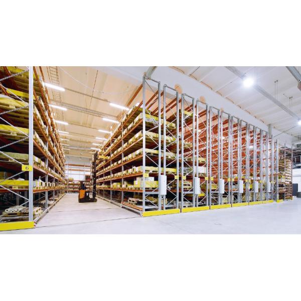 Electric Mobile Pallet Racking  Rail-Guided Electric Mobile Rack Warehouse Storage Rack