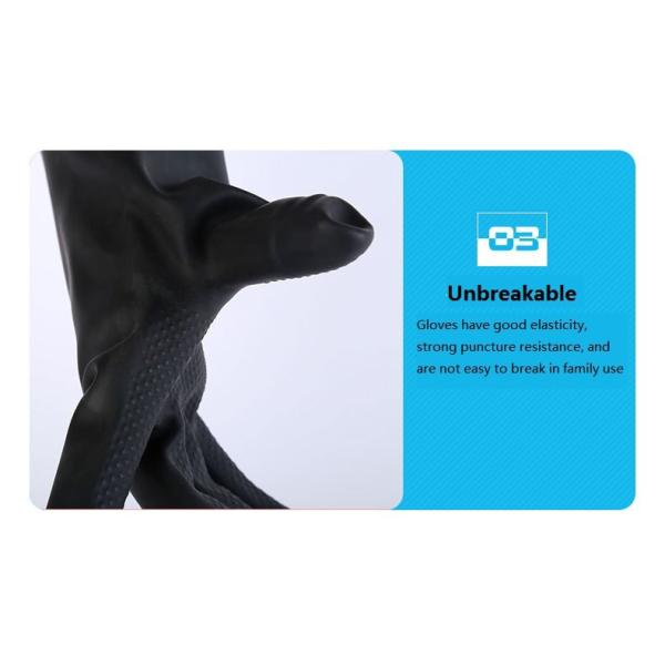 Промышленные перчатки, устойчивые к кислотам и щелочам, черные резиновые перчатки, утолщенные от химических пятен и коррозии