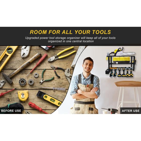 Легко установить держатель электроинструмента 3 слоя сверла держатель стенной установки за дверями / на стенах