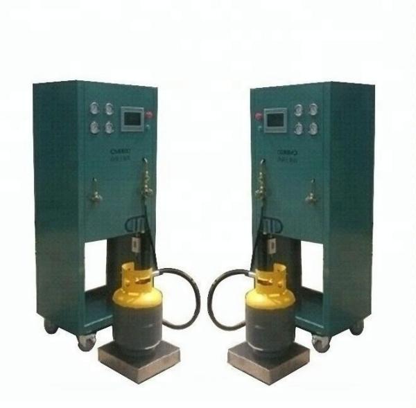 Sistema de enchimento de refrigerante de estágio único Máquina de enchimento de cilindros comerciais de refrigerante R410a MO99 R438A