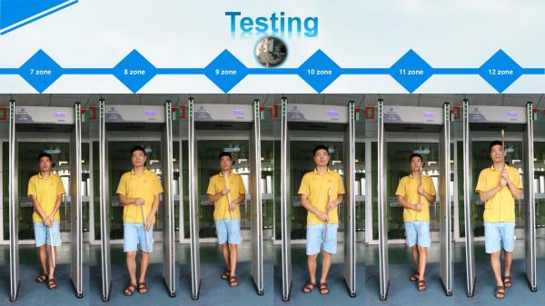 Multi Zones Archway Metal Detector Battery Backup For Airport Security Check