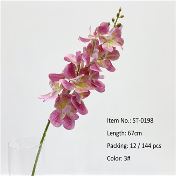 Colorful Artificial Vanda Orchid Branches 67 cM For Indoor Decor Flower