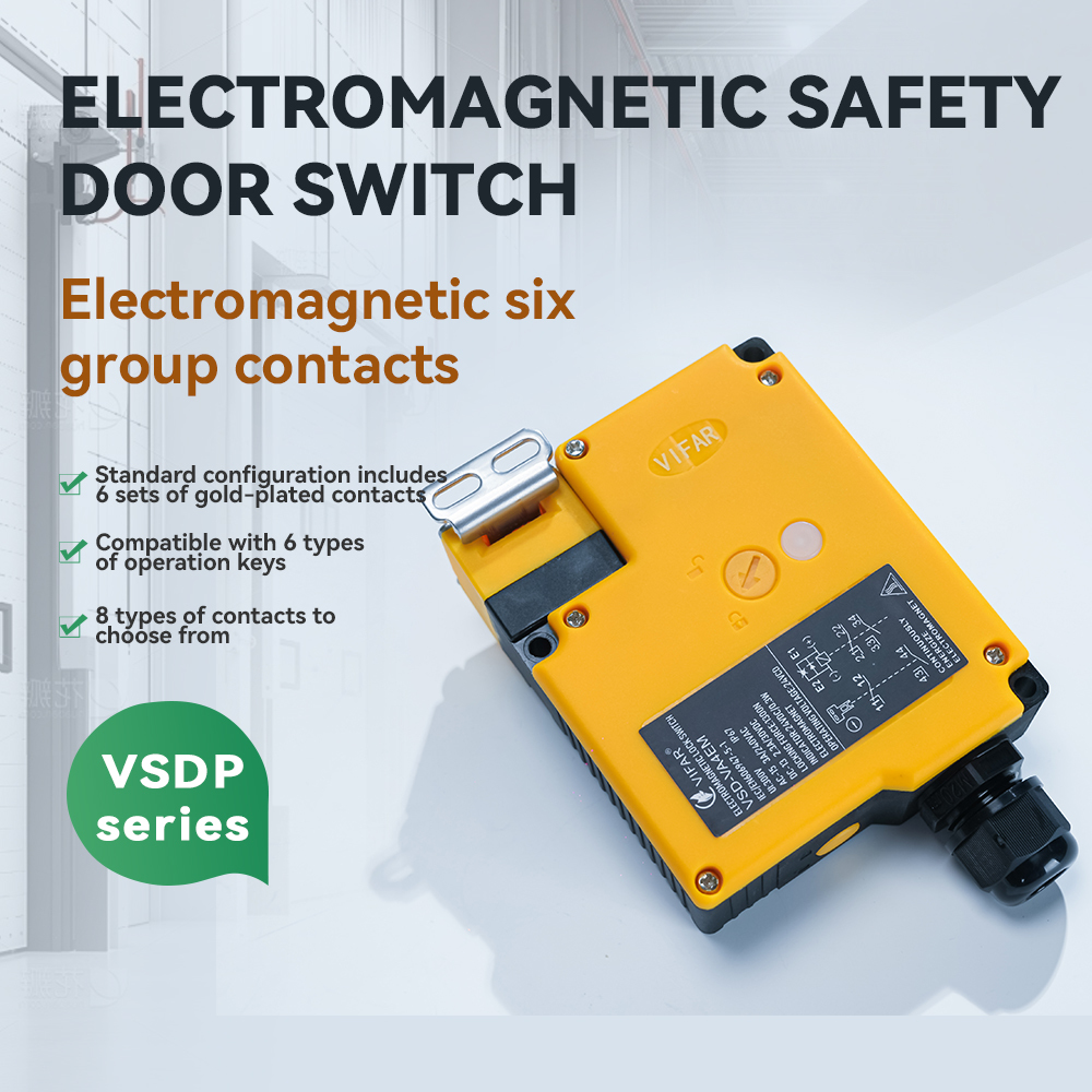 Dual Monitoring Safety Door Switch with 1300N Tensile Strength and ISO14119 Compliance for Industrial Safety