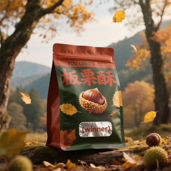 Custom Order Biodegradable Food Packaging Plastic Bag with Scratch Off Logo and Gravure Printing Surface Treatment