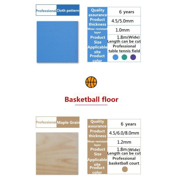 Настил крытого и на открытом воздухе спорта суда спорта PVC настила бадминтона