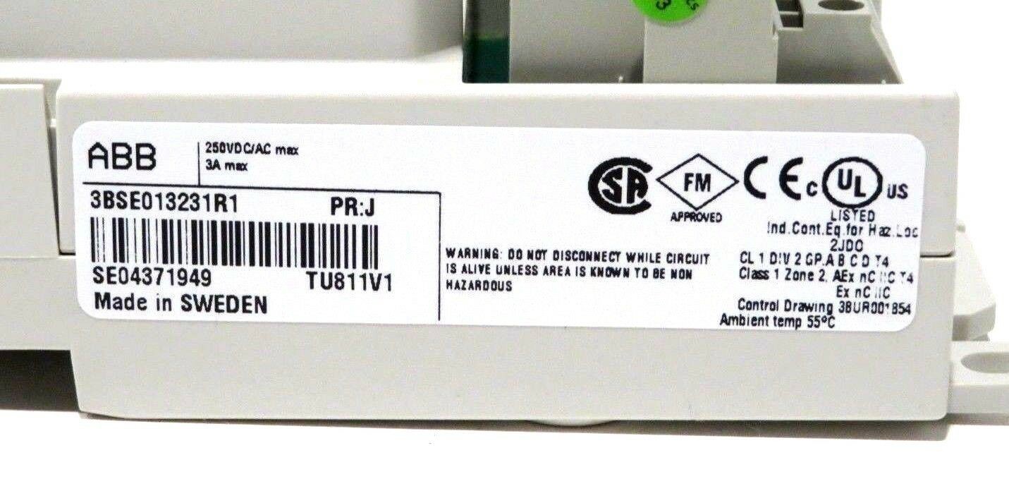 Блок TU811V1 250V 3A МАКС прекращения модуля компакта ABB 3BSE013231R1