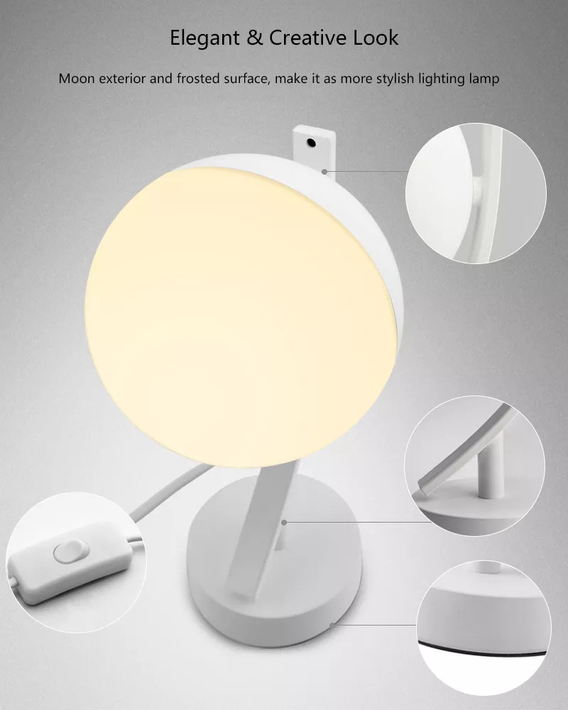 Gloamrket Smart LED Light Bulb Tuya Wifi 12W RGBW Dimmable Table Lamp