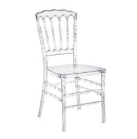 Chaise Chiavari en résine transparente à dos haut Nepoleon Crystal Chaises Chiavari