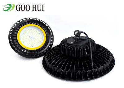 Black Color LED High Bay Warehouse Lights , Round High Bay With 3 Years Warranty