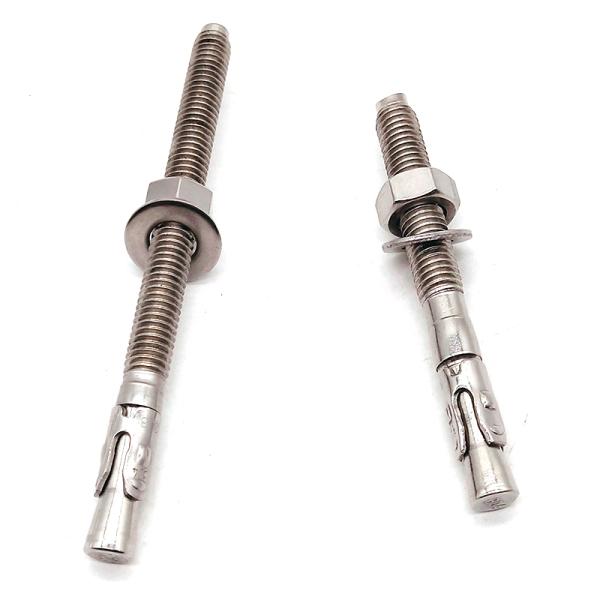 Stainless Steel Concrete A2 A4 Machine Thread Wedge Anchors bolts and Nuts