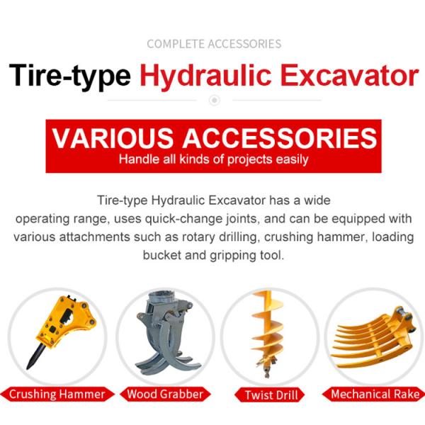 ZHONGMEI 7tone Wheel Excavator Construction Machinery 35km/h Wheeled Digger