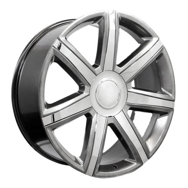 4739 22x9 GMC Wheels 7 Spoke Style Chrome 24 Inch Cadillac Escalade Replica Rims