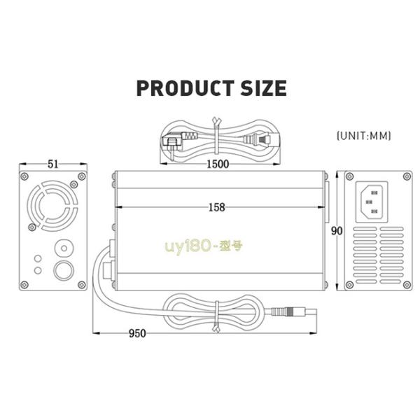 Заряжатель батареи 24V AGV ODM 5A полноавтоматический 180W надежный