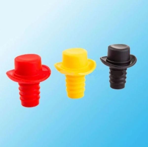 Bujões de borracha da garrafa de vinho do silicone, produtos personalizados do silicone do produto comestível, bujões da garrafa de vinho, tampões de garrafa