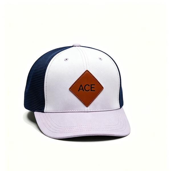 6 Panel Trucker Cap with Cotton Sweatband Plastic Snapback Closure and Constructed Shape for Comfort and Durability