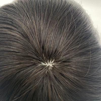 Mens Toupee Human Hair Replacement System Lace Front Silk Top Remy Hairpiece 1B#