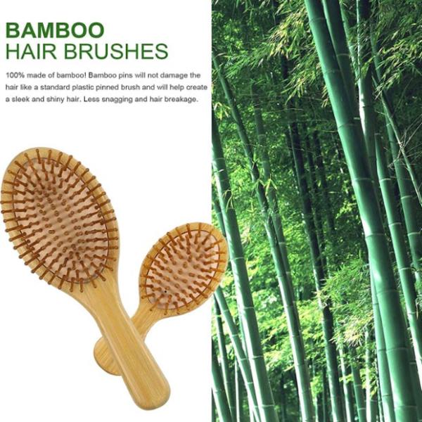 Бамбук набора щетки волос Detangling естественный для заботы красоты волос