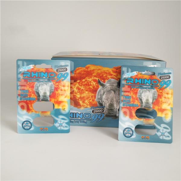 Пластиковая упаковка карты волдыря капсулы бутылки таблетки идет полный набор золота 3Д носорога