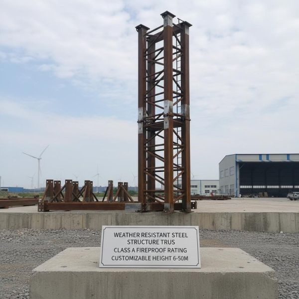 Weather Resistant Steel Structure Truss with Class A Fireproof Rating and Customizable Height 6-50m