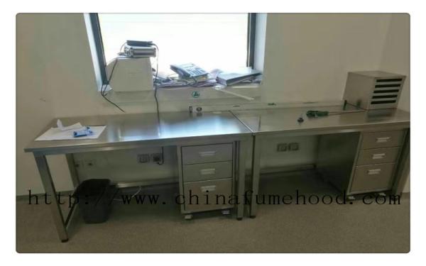 General L3000mm Stainless Steel Casework Stainless Steel Lab Furniture Surface Passivation 1.2mm Bench Top