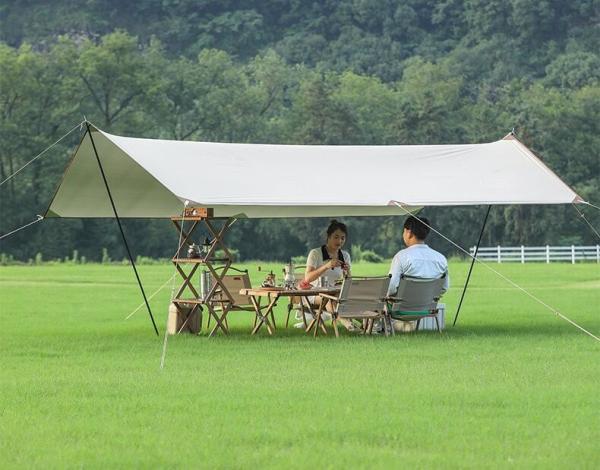 Canopy Tent 10x10, Portable Outdoor Canopy Tent for Parties, Super Large Area Silver Layer Sunshade Wear-Resistant