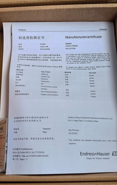 Endress Hauser Liquisys CPM253 pH émetteur ORP 4-20mA HART Profibus