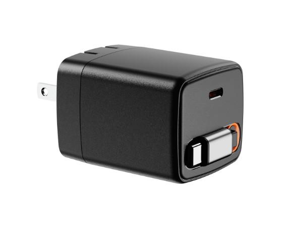 TurboVolt Dual Charging Adapter – USB-A & USB-C Wired Power Brick | 45W PD + QC3.0